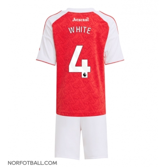 Billige Fotballdrakt Arsenal Ben White #4 Replika Hjemmedraktsett Barn 2025-26 Kortermet (med bukser)